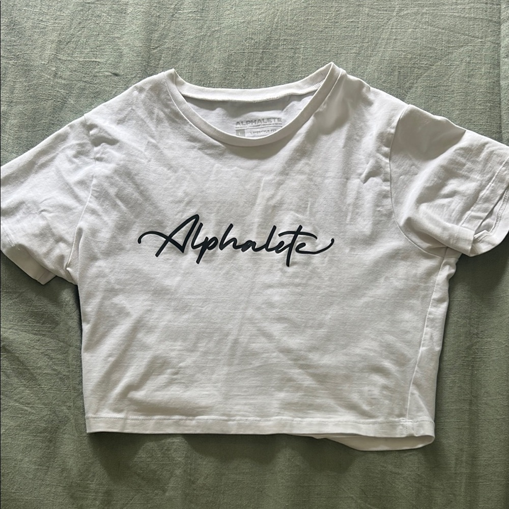 Alphalete White Crop Top
